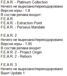 FEAR Механики FEAR Механики